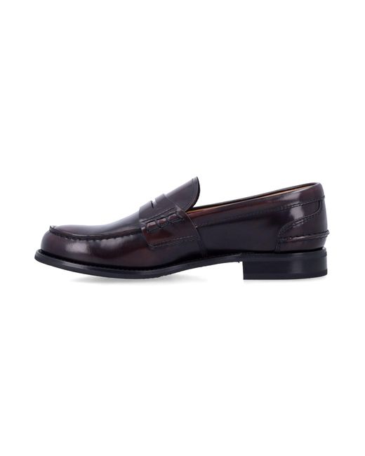 Church's Blue Pembrey W 5 Polished Fumè Loafer