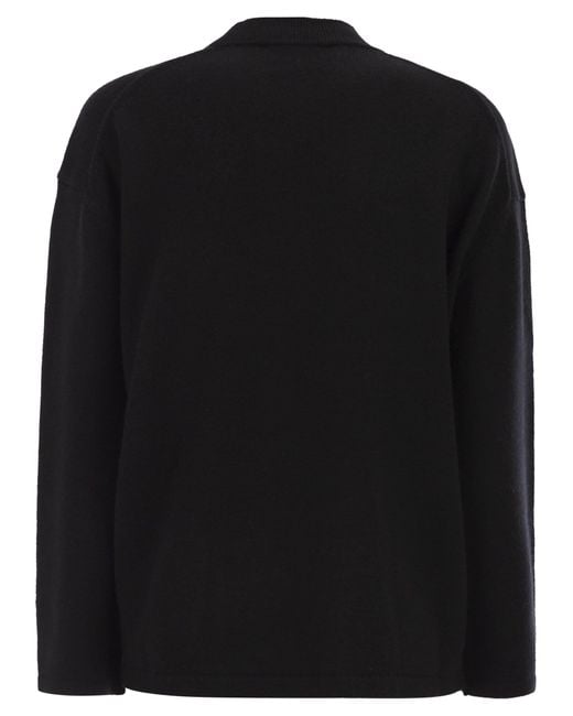 Max Mara Black Pisano Wool And Cashmere Knit Jumper