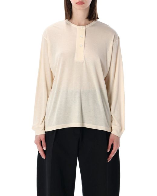 Studio Nicholson White Canvas Mini T-Shirt For