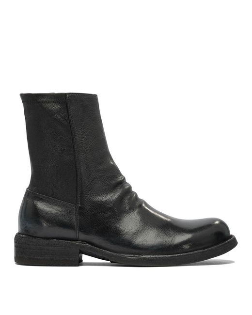 Officine Creative Legrand Leren Enkellaarzen in het Black