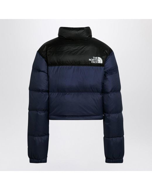 The North Face Blue Cropped Down Nuptse Jacket