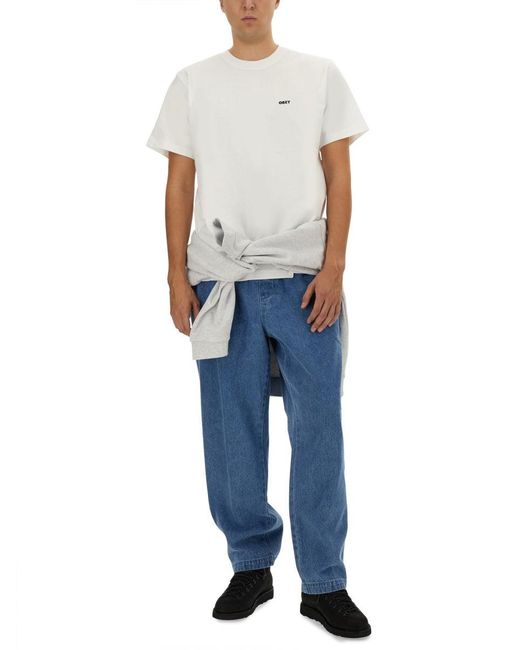 Obey White T-Shirt With Logo for men