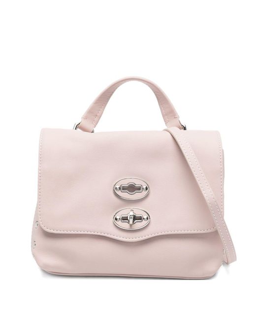 Zanellato Pink Postina Saeta Baby Leather Handbag