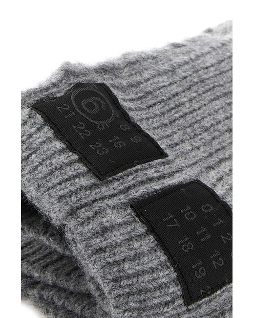 MM6 by Maison Margiela Gray Wool Blend Gloves