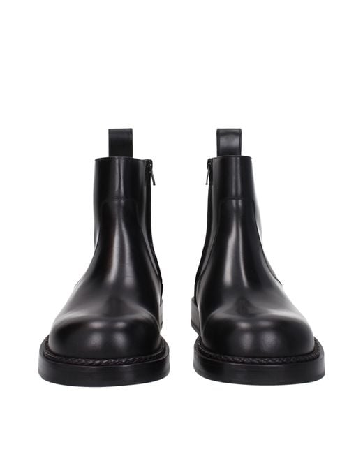 Bottega Veneta Black Leather Strut Ankle Boots for men