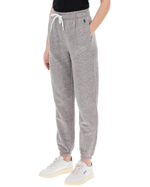 "Pantalones deportivos con logotipo bordado Polo Ralph Lauren de color Gray