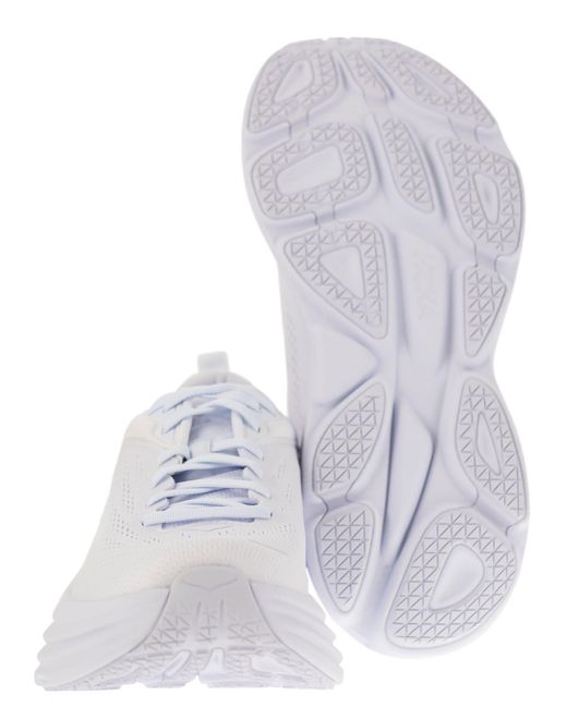 Bondi 8 zapato deportivo ultra acortado Hoka One One de hombre de color White