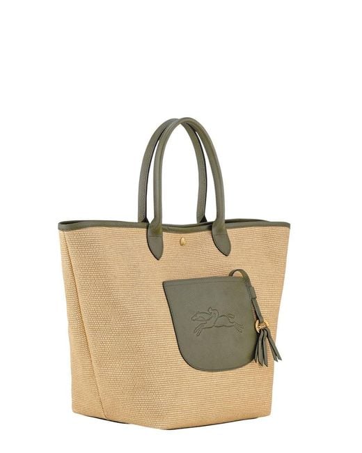 Longchamp Natural Le Pliage Collection L Basket Bag