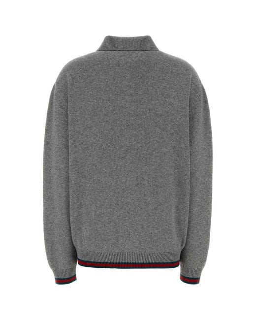 Gucci Gray Wool Blend Cardigan