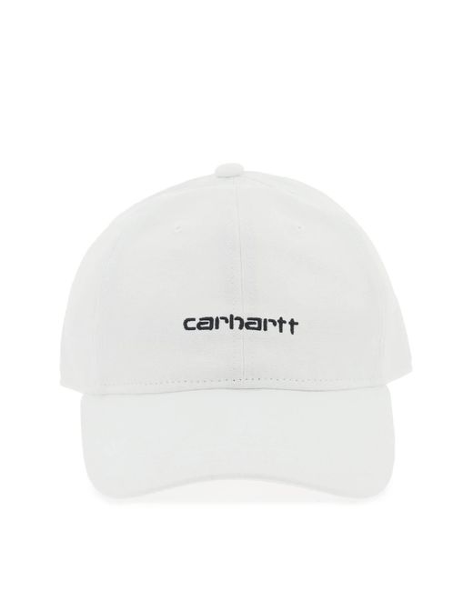Carhartt Canvas Skript Baseball Cap in White für Herren
