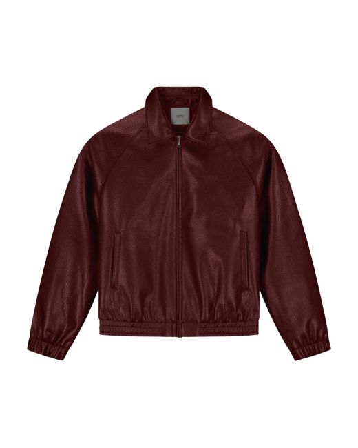 Arte' Red Basic Leather Jacket