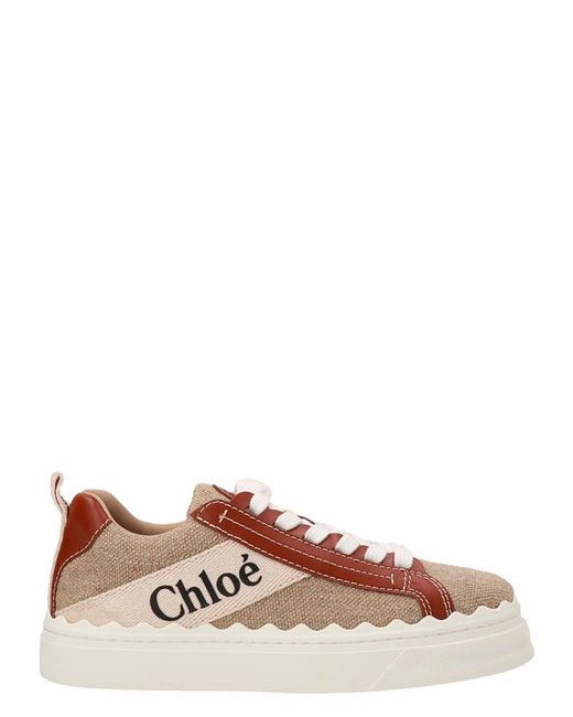 Chloé Lauren Low-Top Sneakers in het Brown