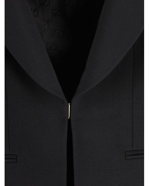 Gucci Black Technical Stretch Blazer