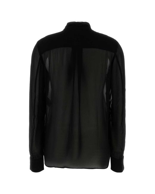 Isabel Marant Black Crepe Elaura Blouse