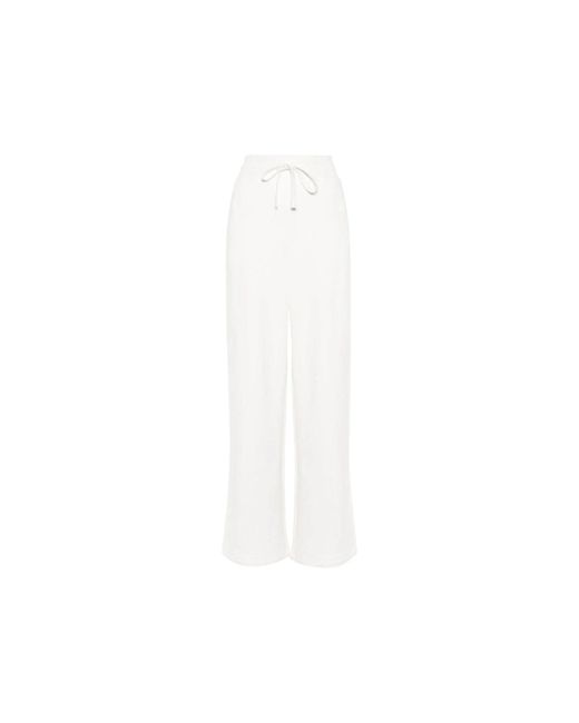 Gucci White Interlocking G-Patch Cotton Track Pants