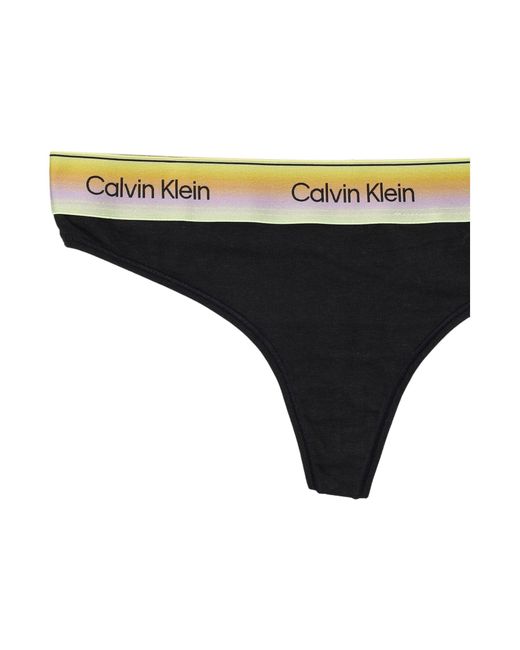 Calvin Klein Yellow Logo Band Thong
