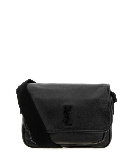 Saint Laurent Black Leather Messenger Niki Crossbody Bag