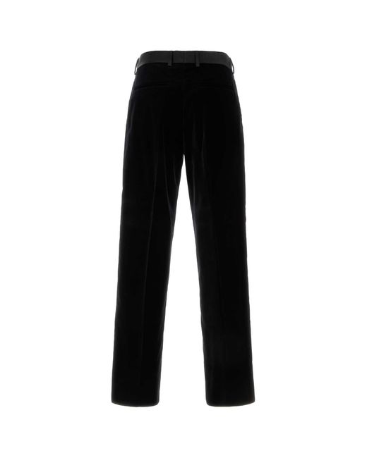 Fendi Black Velvet Pant for men