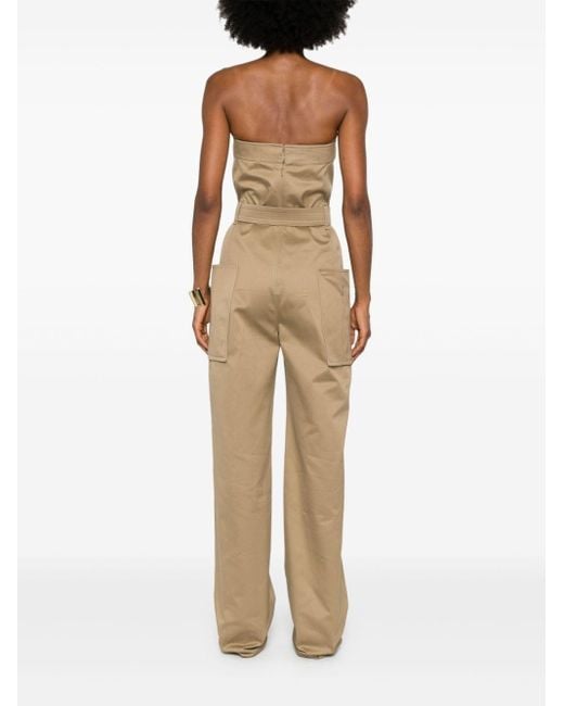 Combinaison Ceinturée À Haut Bustier Saint Laurent en coloris Natural