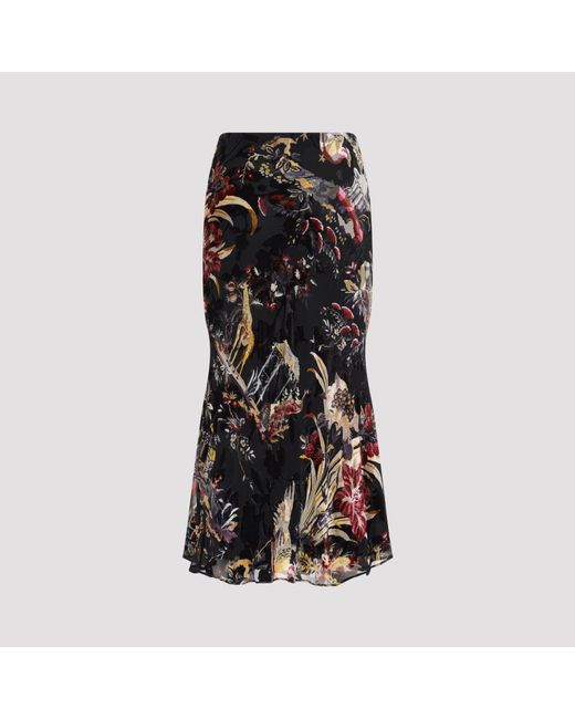 Etro Black Midi Skirt