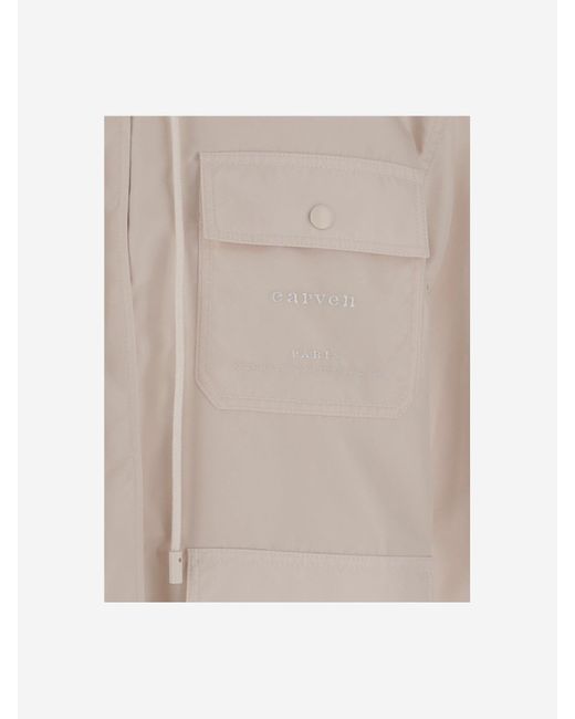 Carven Natural Nylon Hooded Jacket