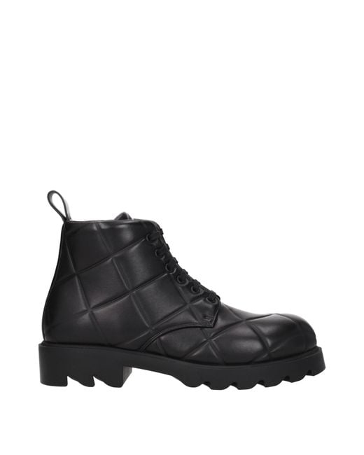 Bottega Veneta Black Stivaletti Uomo Pelle Nero for men