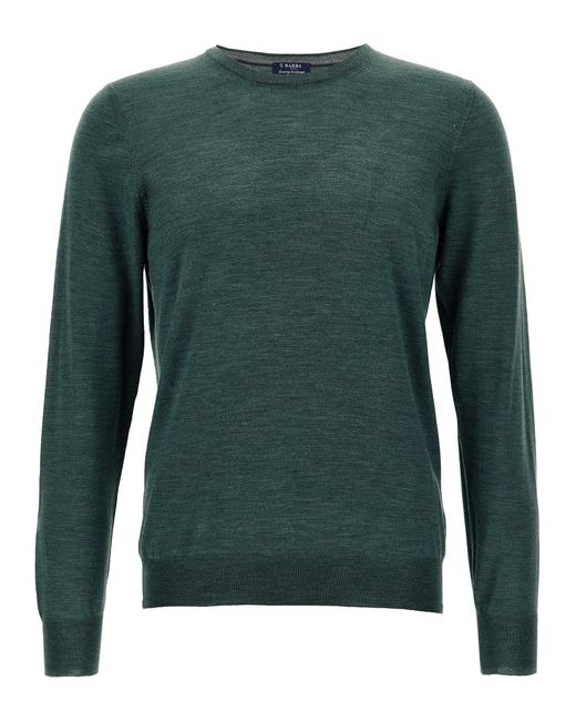 Barba Napoli Green Crew Neck Sweater