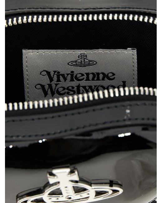 Vivienne Westwood Black 'Mini Heart' Crossbody Bag