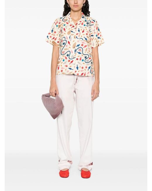 Filson White W's S/S Twill Camp Shirt