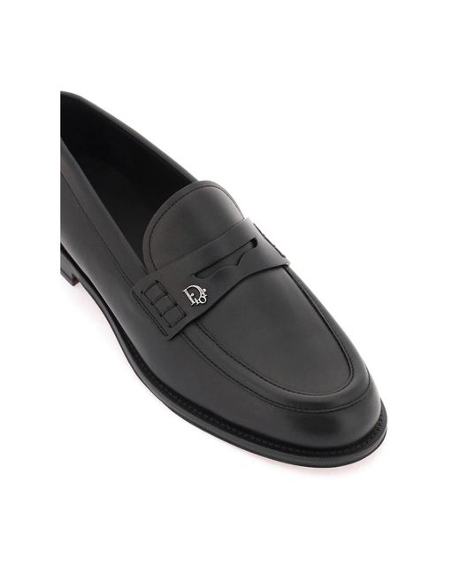 Dior Loafers aus Leder in Black für Herren