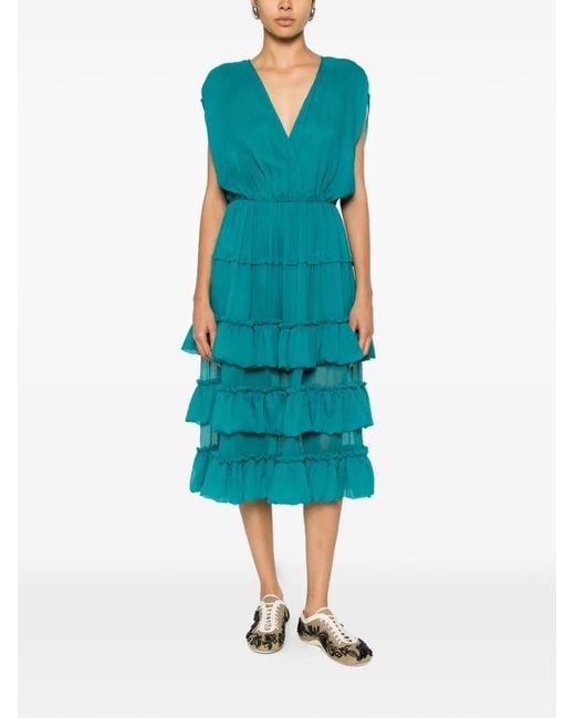 Dries Van Noten Blue Dally 3040 W.W.Dress Pet