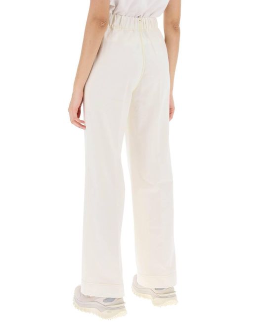 Logoted Sporty Pants di 3 MONCLER GRENOBLE in White