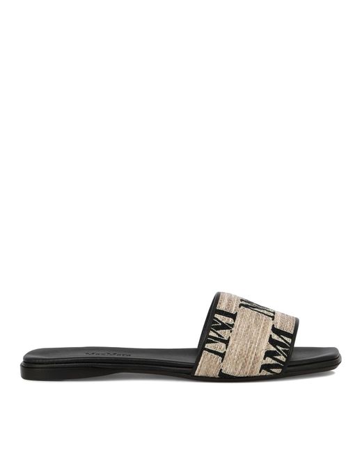 Max Mara White Logo Sandals