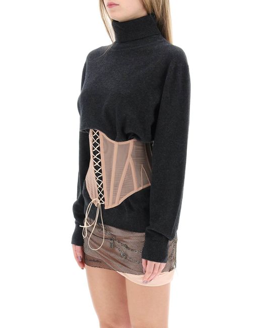 "Sweetlife Wool and Cashmere Sweater avec cor Dilara Findikoglu en coloris Black