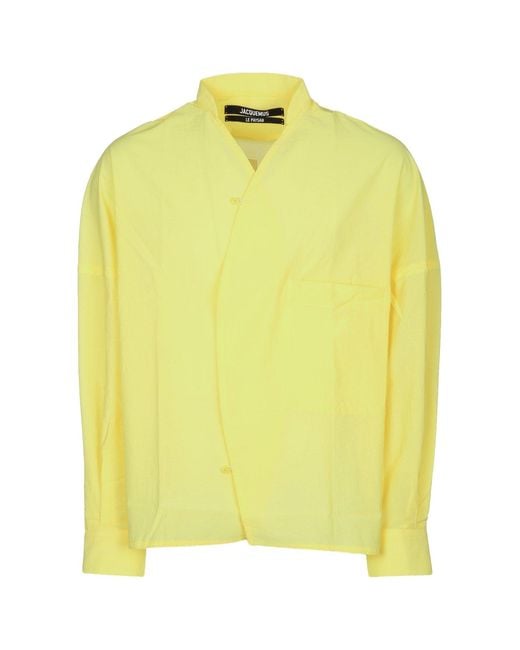 Jacquemus Yellow Relaxed Solid Shirt for men
