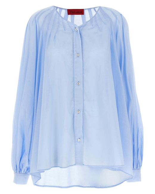 Thelatest Blue 'Biro' Overshirt