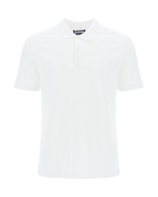 Vilebrequin Regular Fit Cotton Polo Shirt in het White voor heren