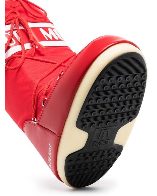 Moon Boot Red Icon Nylon Snow Boots