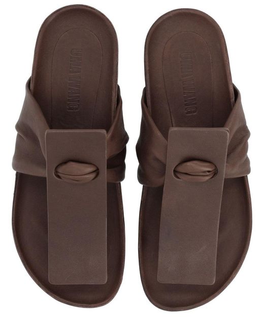 Uma Wang Brown Solid Sandals