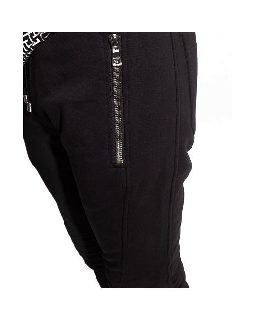 Balmain Black Cotton Sweatpants for men