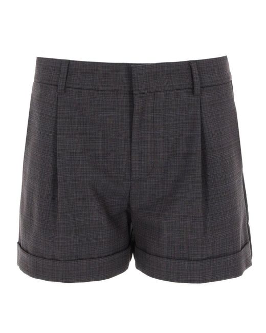 Moschino Gray Chic Logo Detail Shorts