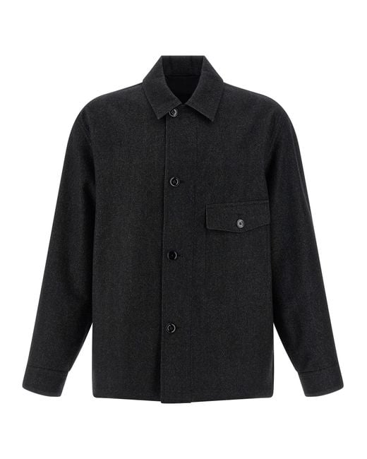 Surchemise en laine Lemaire pour homme en coloris Black
