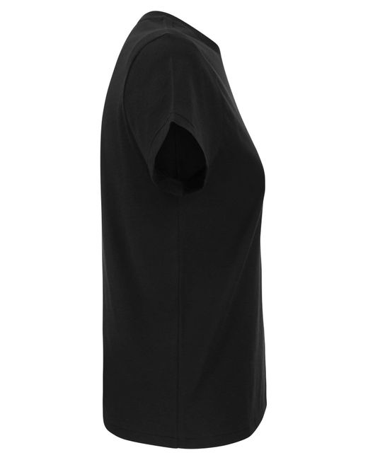 CreWneck Cotton Thirt di Polo Ralph Lauren in Black