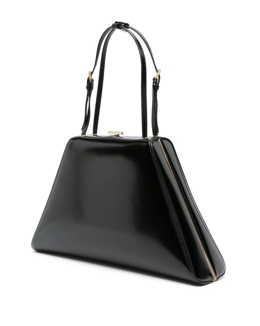 Prada Black Patent-Leather Tote Bag