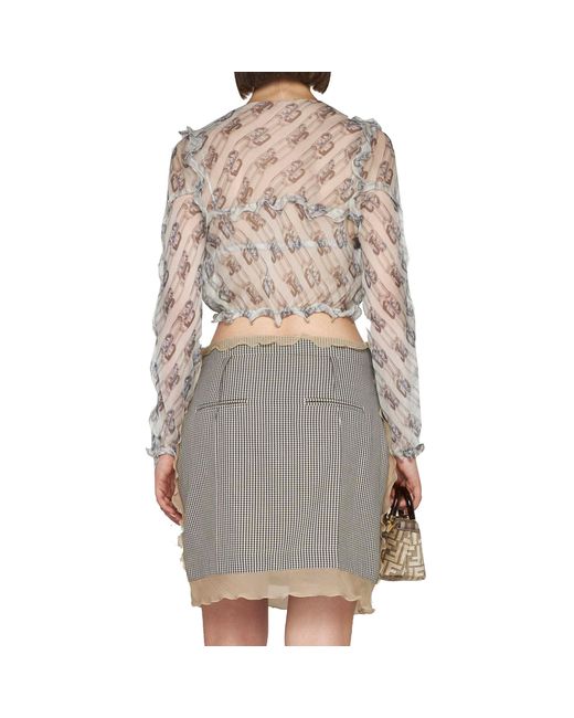 Fendi Gray Mini Skirt