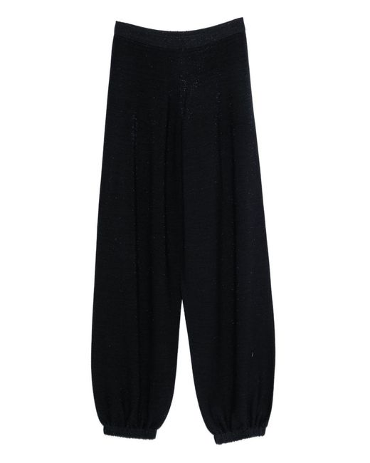 Fabiana Filippi Black Wool And Cotton Trousers