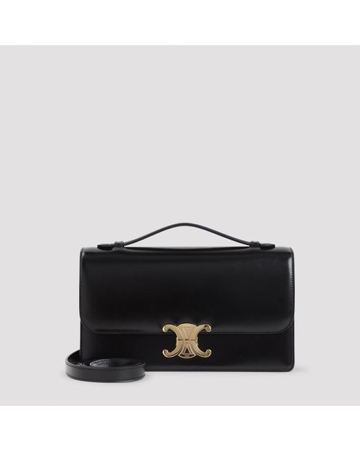 Céline Black Triomphe Medium Folio