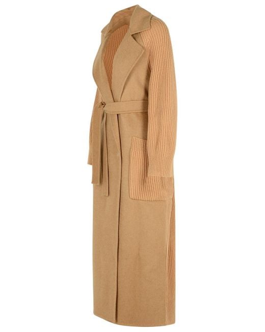 Max Mara Natural 'Berard 1234' Camel Wrap Coat