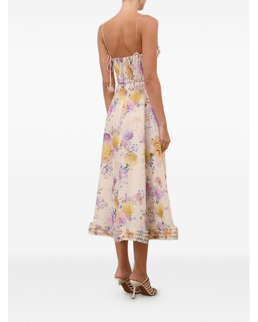 Zimmermann Pink Luna Midi Dress