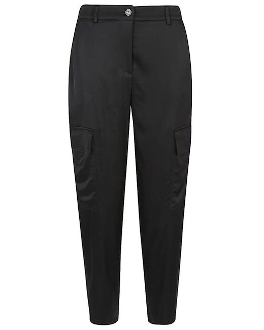 Via Masini 80 Black Cargo Trousers